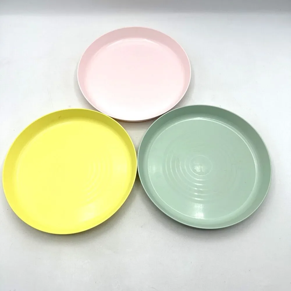Set Of 3 Ikea Kalas Children's Dinner Plates Multicolored 7